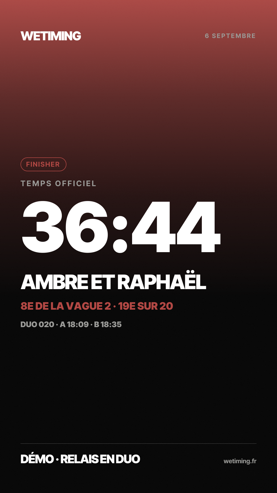 Ton résultat au format Story · aube