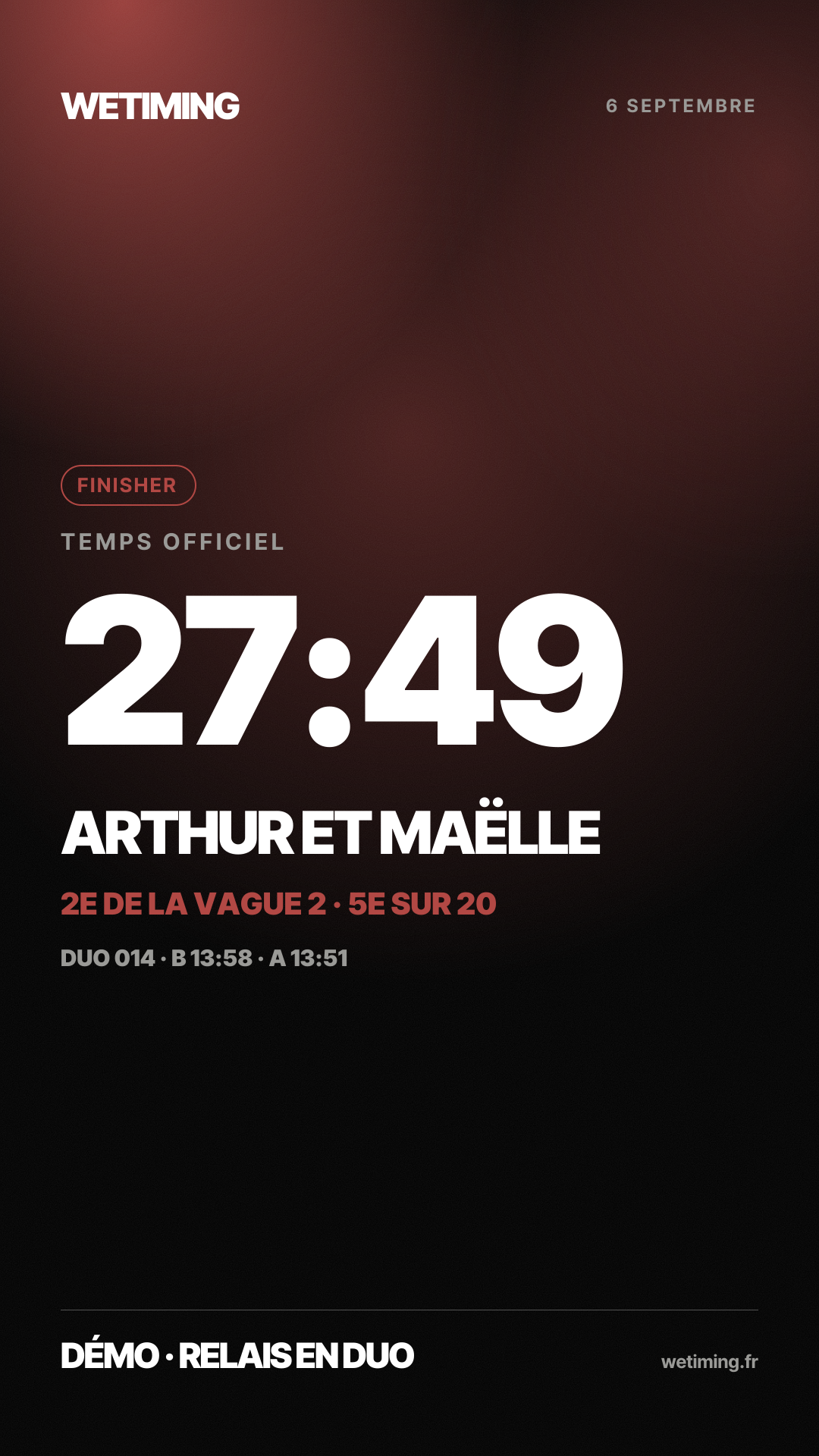 Ton résultat au format Story · nuée
