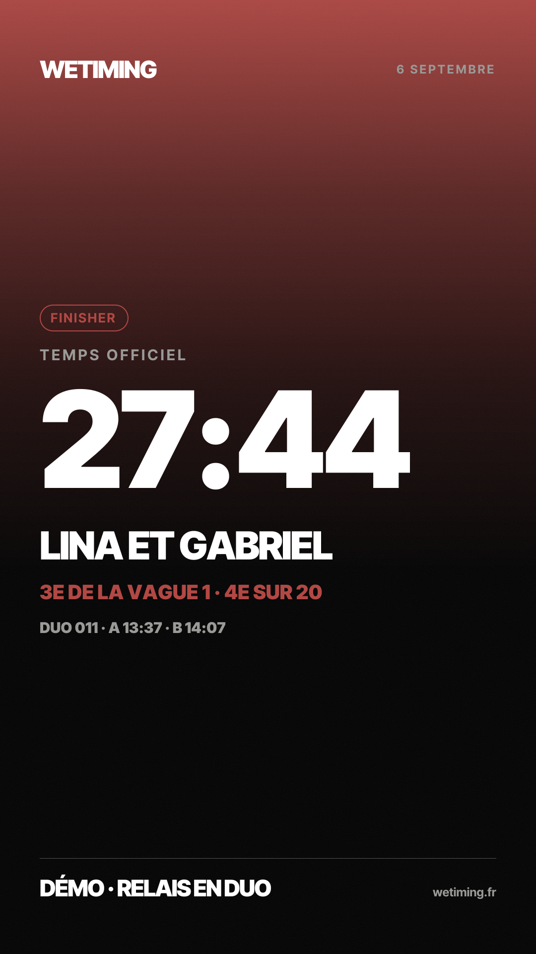 Ton résultat au format Story · aube