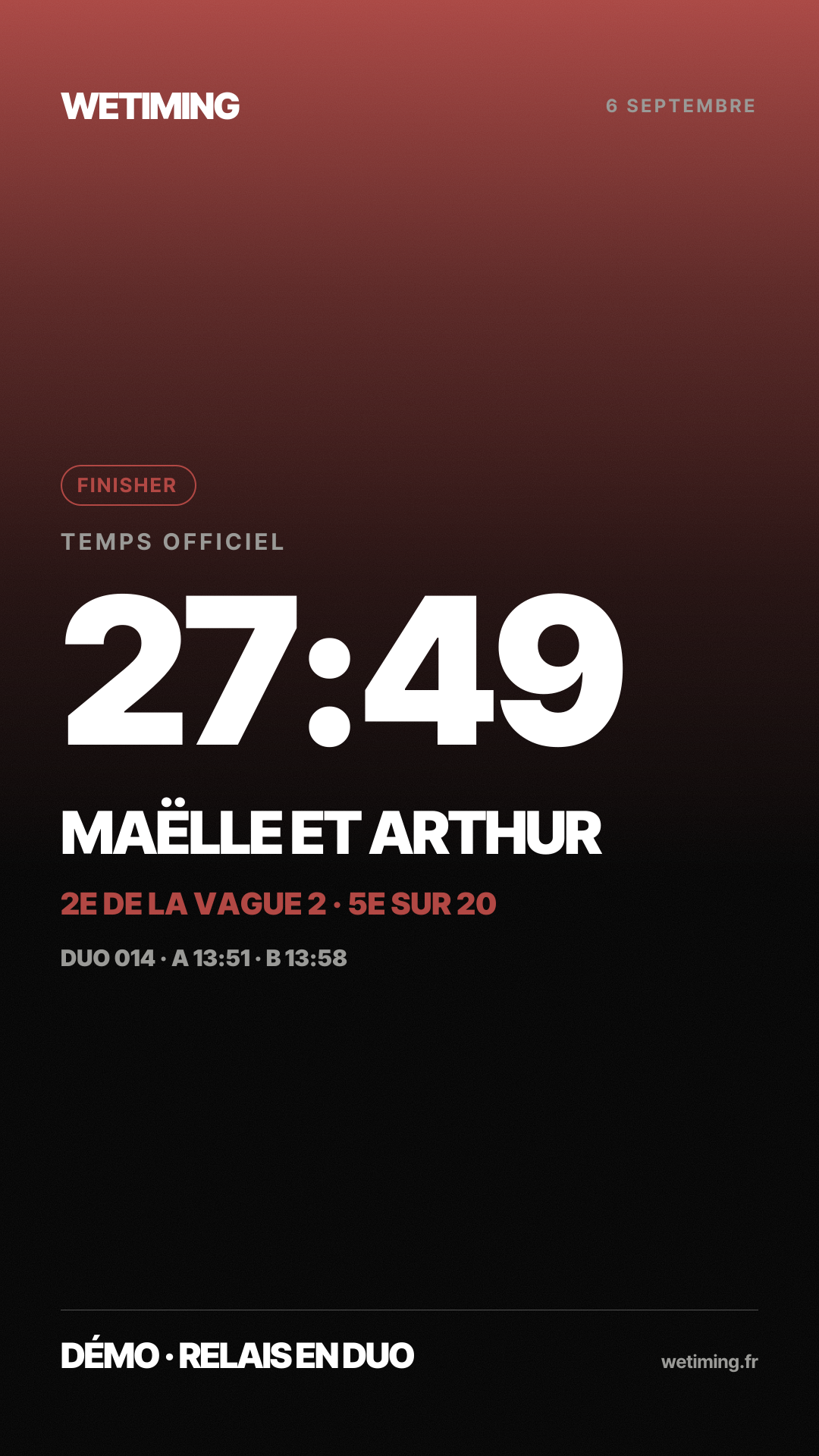 Ton résultat au format Story · aube