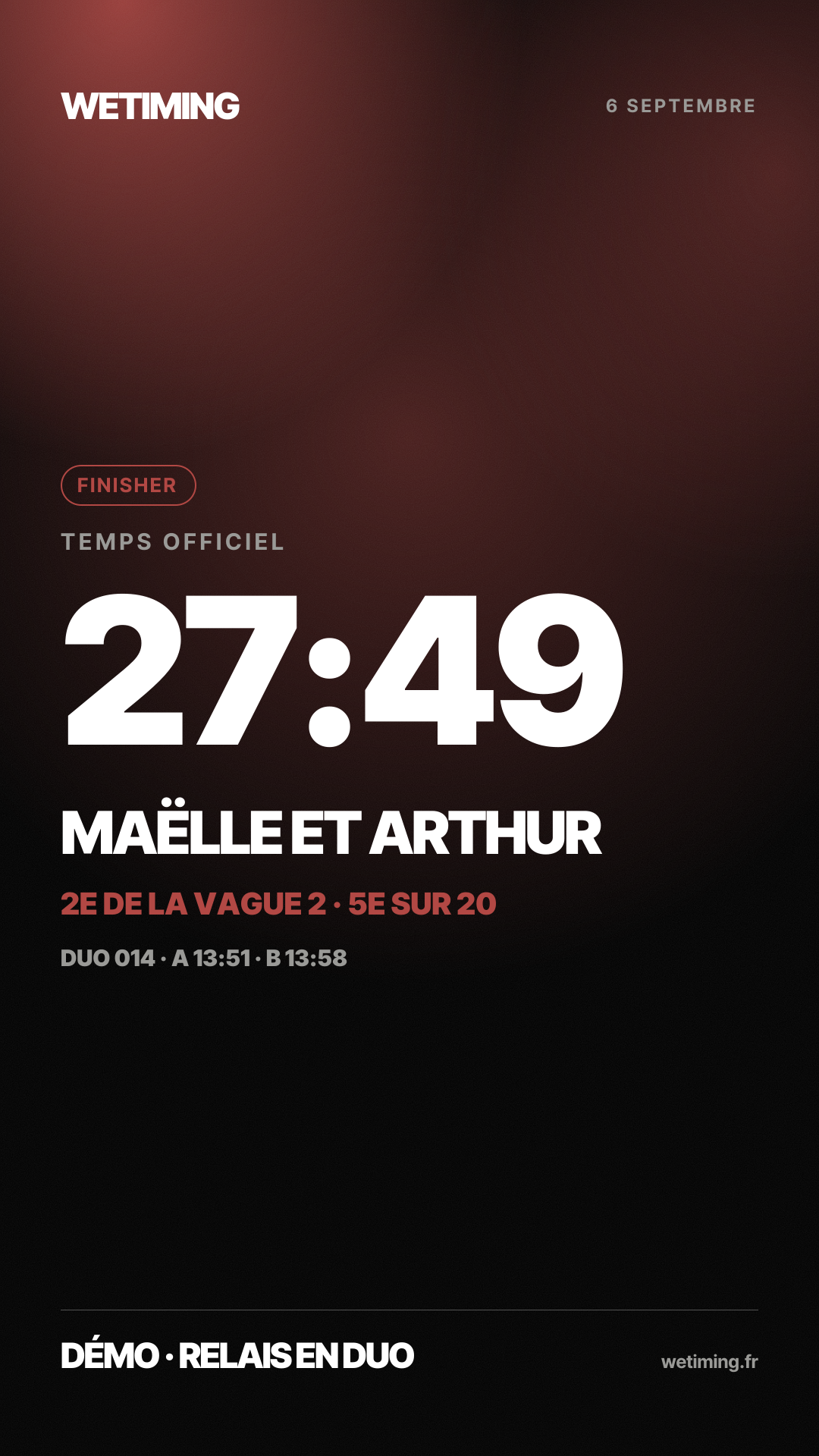 Ton résultat au format Story · nuée