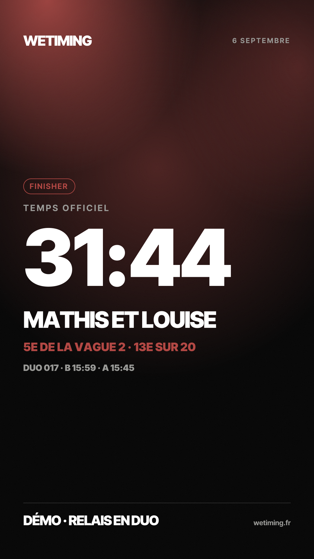 Ton résultat au format Story · nuée