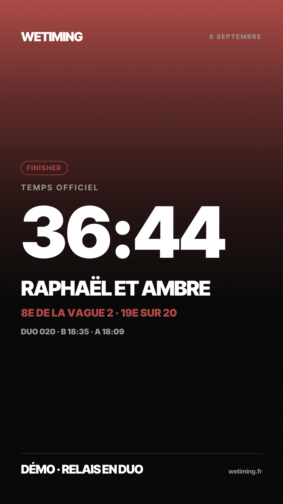 Ton résultat au format Story · aube
