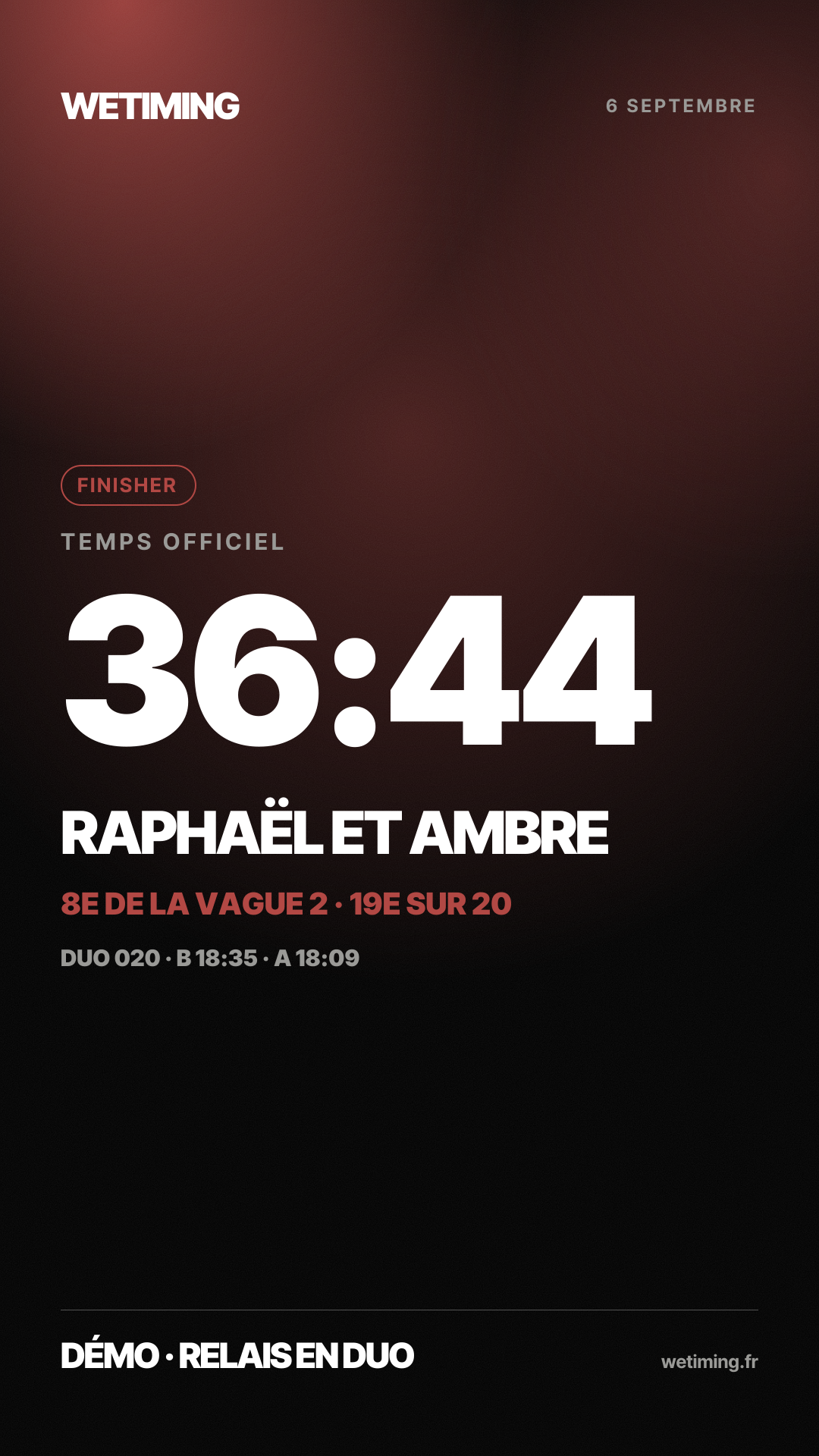 Ton résultat au format Story · nuée