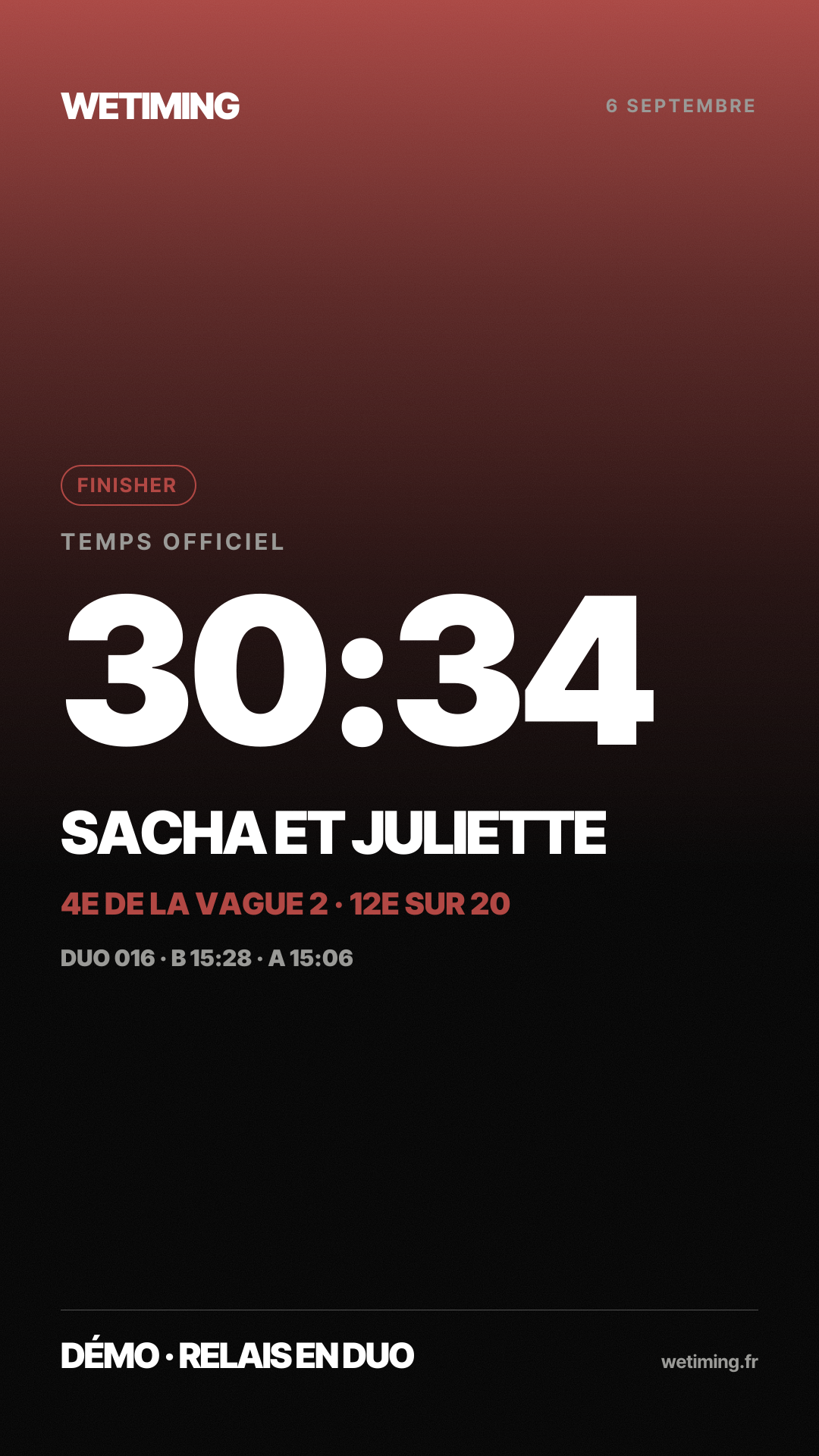 Ton résultat au format Story · aube