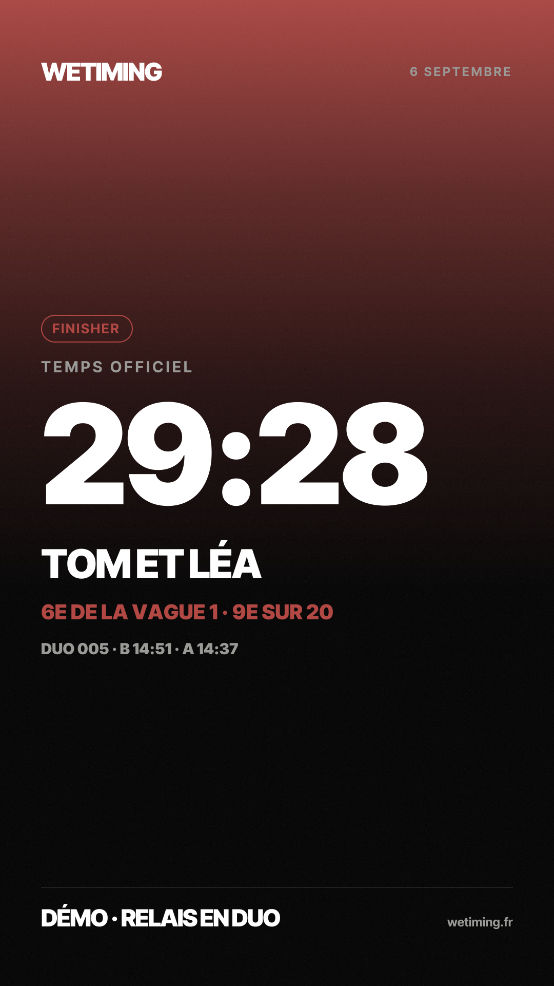 Ton résultat au format Story · aube
